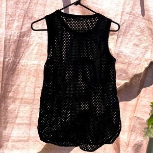 Black mesh Banana Republic tank top